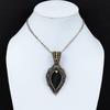Black Tourmaline Pendant Gemstone Jewelry, 999 Copper Wire Wrapped Pendant, Handmade Amazing Pendant Jewelry