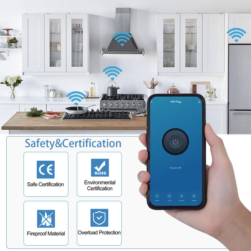 Corui Tuya Wifi Smart Plug 16a/20a Socket Eu Power Monitor Timing Function Support Smart Life App Control Alexa Google Home