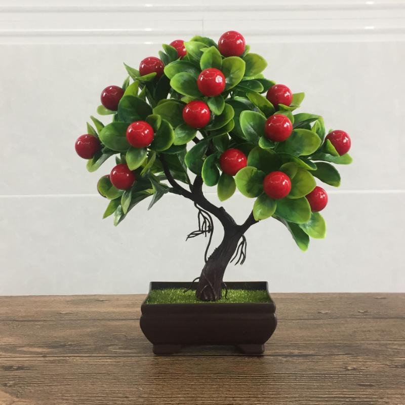 Artificial Fruit Potted Tree Bonsai Living Room Tabletop Decoration Dining Room Green Plant Fake Flower Decoration