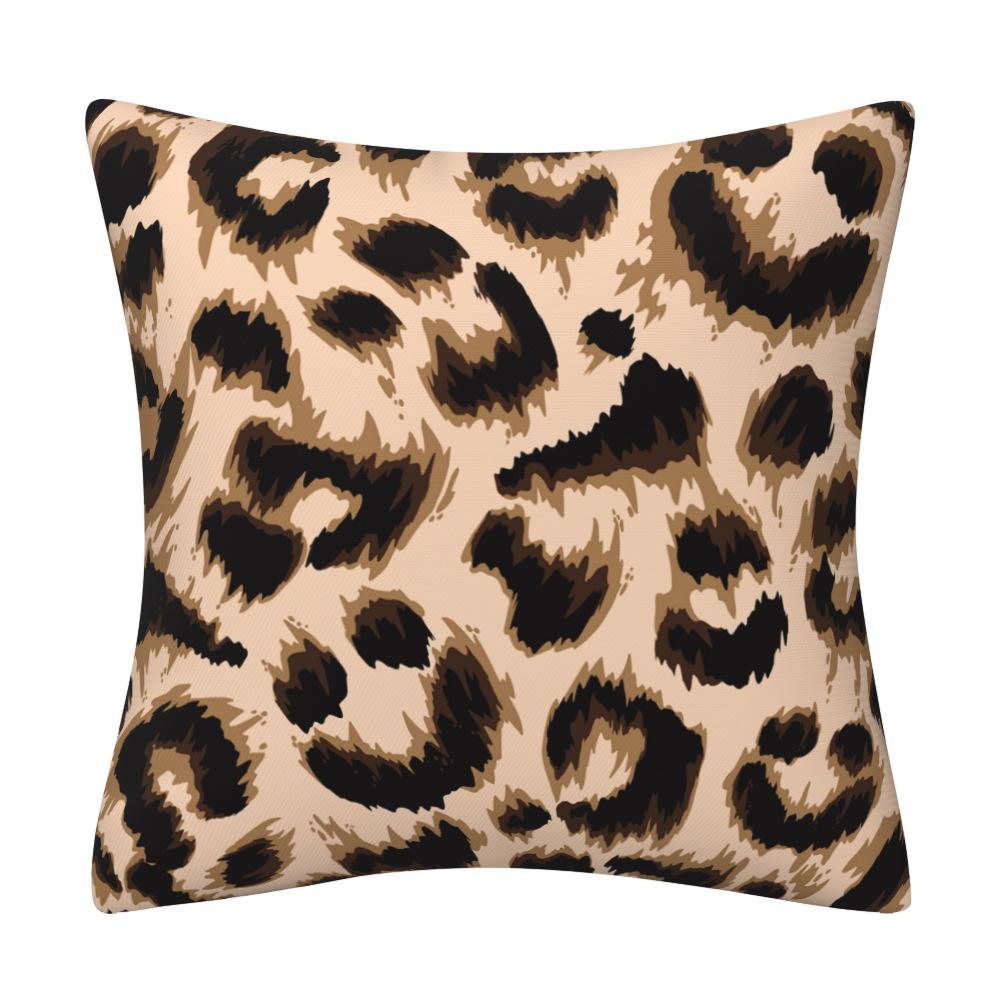 

Abstract Leopard Print Texture Short Plush Pillowcase Home Decoration Pillowcase Living Room Sofa Cushion Cushion Cover 45*45cm
