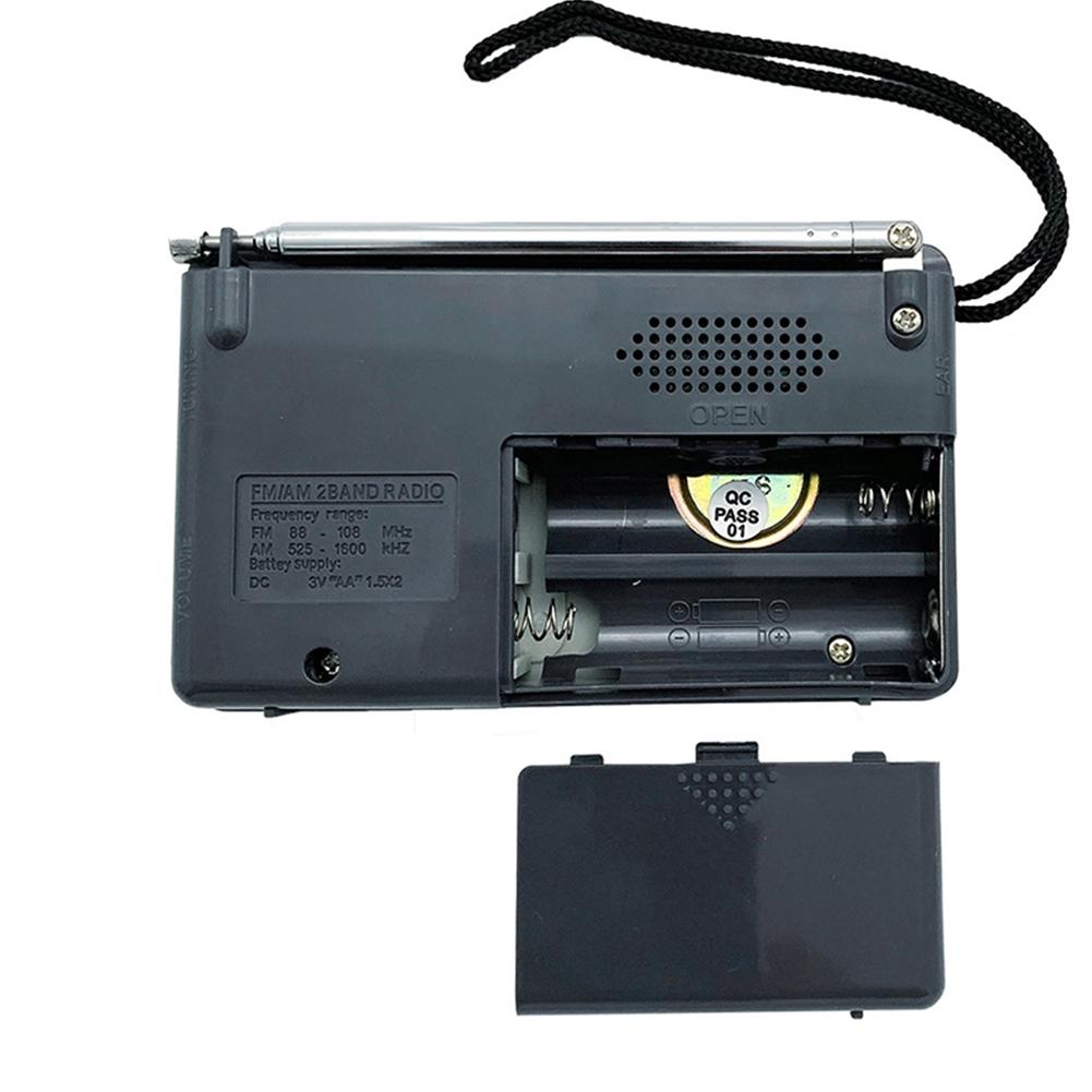 FM AM Mini Radio Telescopic Antenna Dual Band Pocket Radio Player Battery Powered Emergency Hurricane Running Music Player Radio