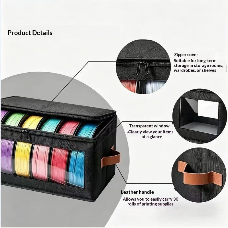 3D Printer Filament Storage Bags 3PCS Tear Resistant Thickened Pouches for Protecting 3D Filament Desktop Printer Workspace