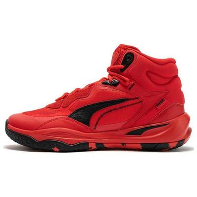 Playmaker Pro Mid Unisex Basketballschuhe Rot Schwarz 377902-05