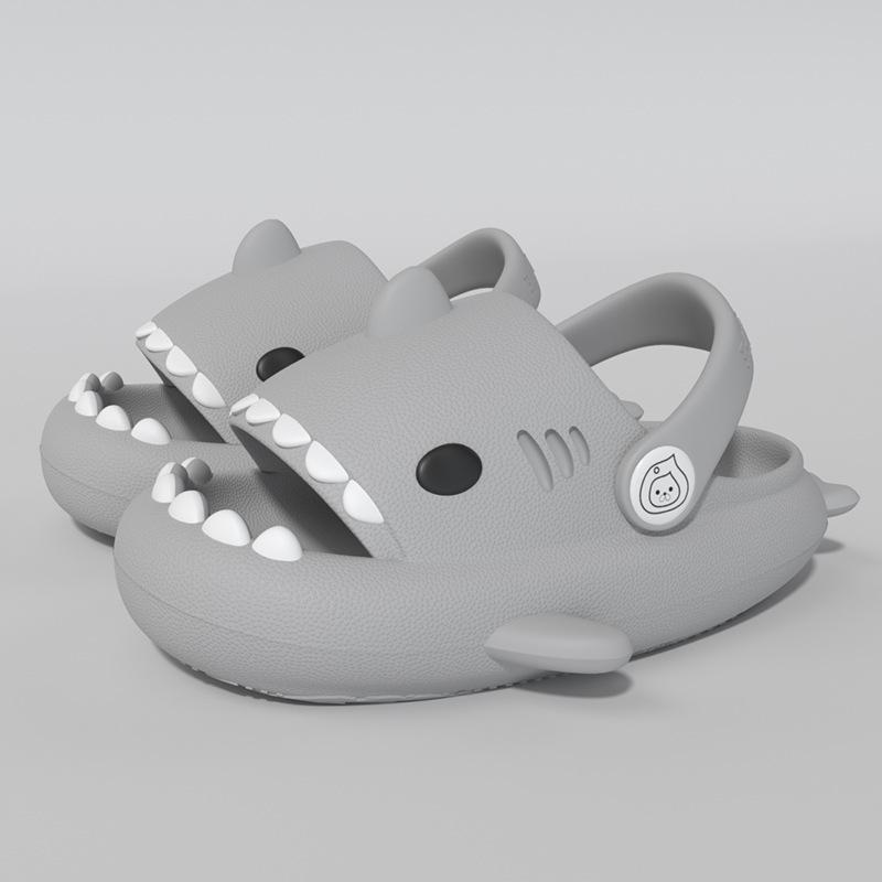 Summer New Kids Toddler Baby Outdoor Eva Slippers Cute Flat Heel Children Beach Sandals Cartoon Shark Kids Slippers