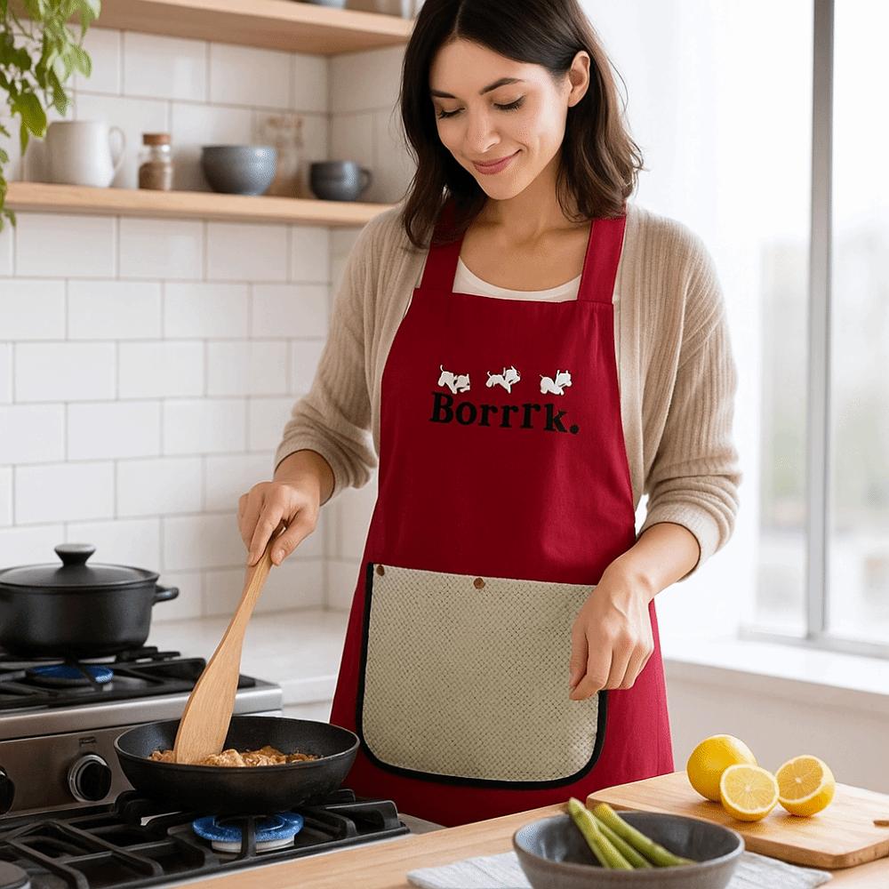 Anti-fouling Waterproof Apron Detachable Towel Kitchen Apron Restaurant Uniform