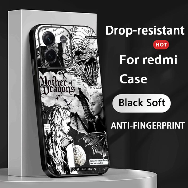 G-game of T-thrones Fashion Poster Logo Phone Case For Redmi Note 14 13 12 11 Pro Plus S 5G 14C A3 Soft Black Phone Cover