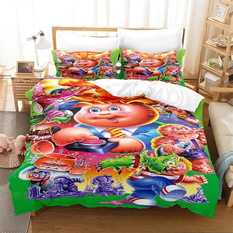 3D Printed Garbage Pail Bedding Set,Duvet Cover Comforter Bed Set Quilt Cover Pillowcase,King Queen Twin Size Boys Girls Adults