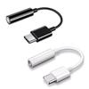 3.5mm To Type-C Headphone Adapter Audio Converter USB-C Dongle for Phone Tablet Black