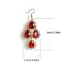 Pair of Drop Earrings in Vibrant Color Dangle Styles Alloy for Sensitive Skin