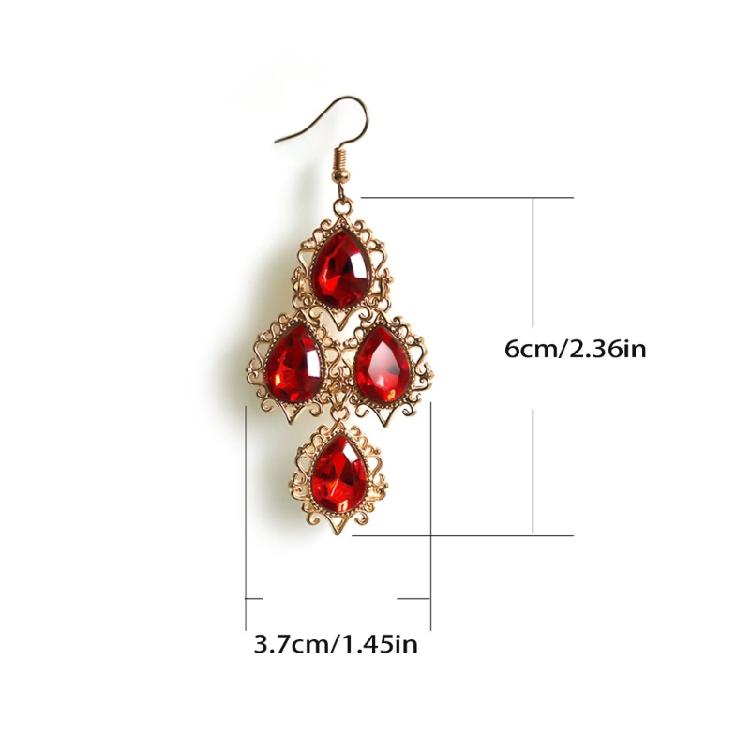 Pair of Drop Earrings in Vibrant Color Dangle Styles Alloy for Sensitive Skin
