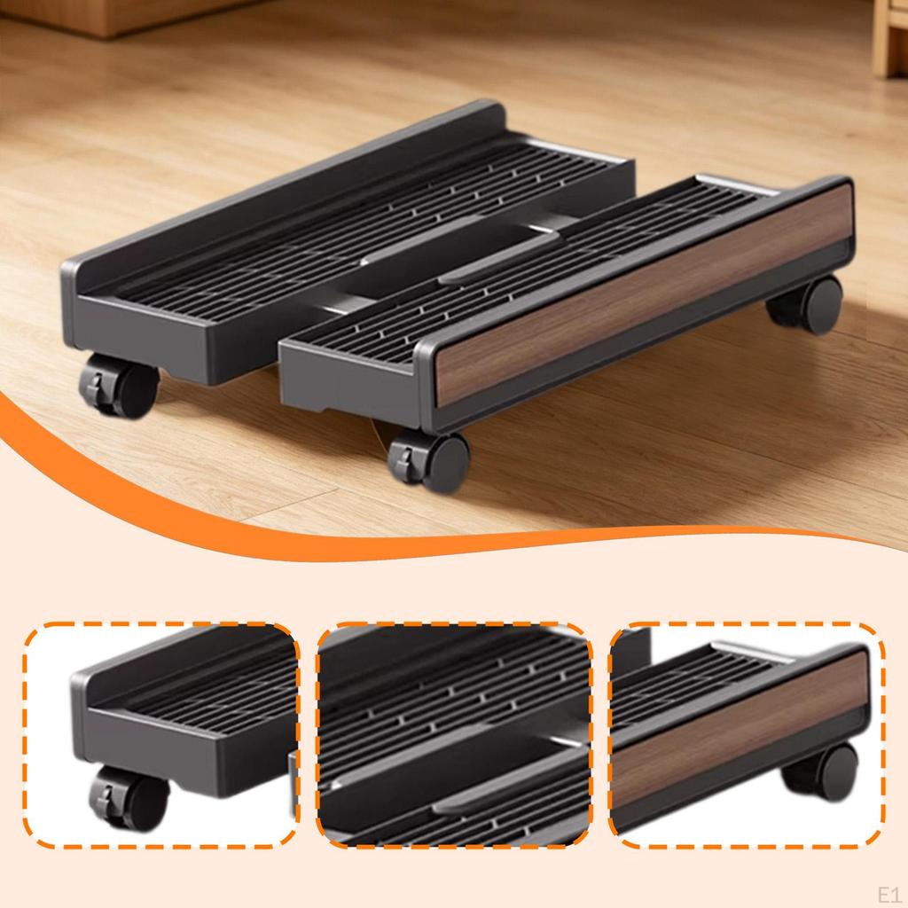 Computer Stand Riser Mobile CPU Holder for Gaming Home