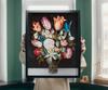 Poster Flowers Vase Black Background
