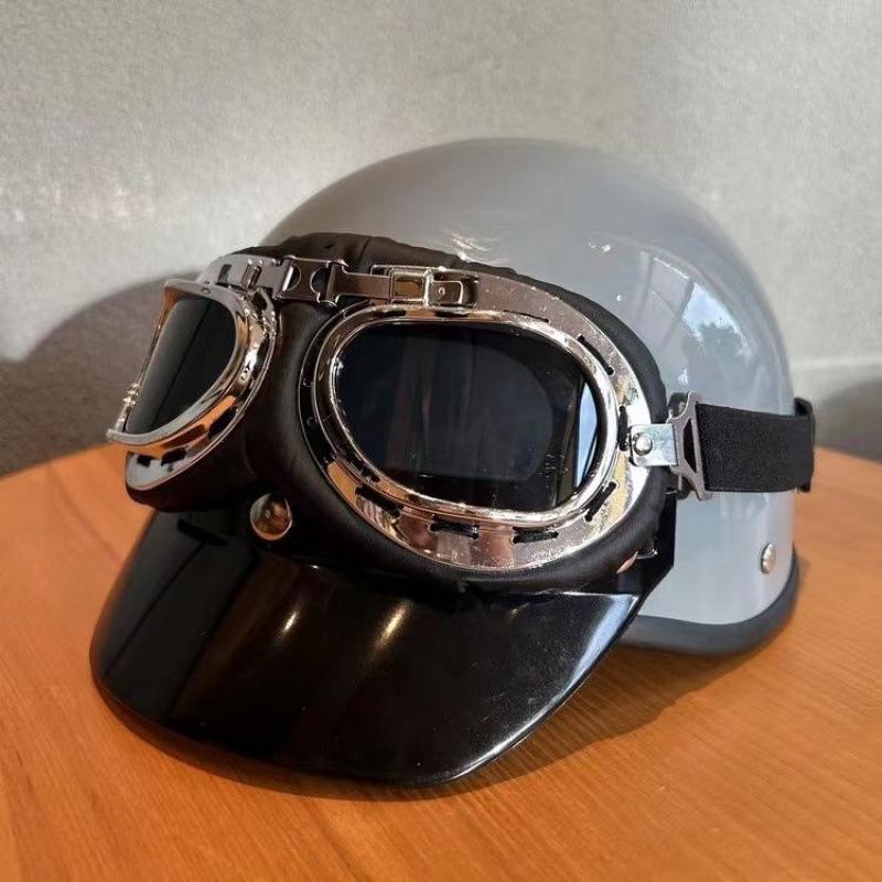 Certified Lightweight Universal Half Helmet for Electric Vehicles – Stylish, Retro, All-Season Safety Helmet