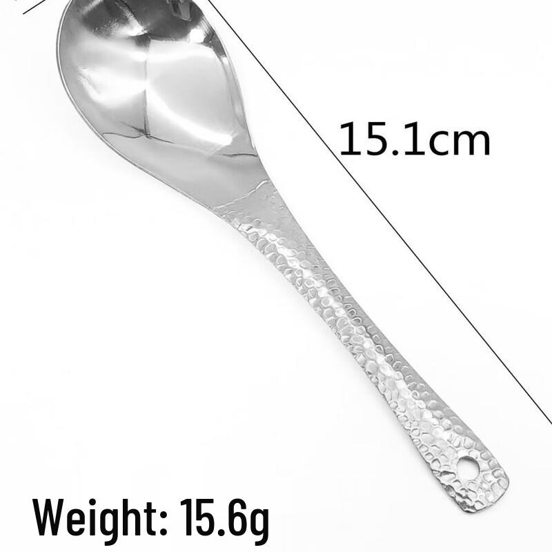 ZISIZ Gehammerter Edelstahl Ess- & Dessertlöffel
