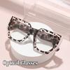 Neutral Fashion Leopard Print Frame Optical Glasses High-Definition Transparent Lenses Blue Light Protection Flat Glasses