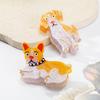 Hair Clip Carton Dog Shape Acetic Acid Back Head Hair Claw Anti-slip Teeth Lightweight Colorfast Large Shark Hair Claw Hair Accessories
