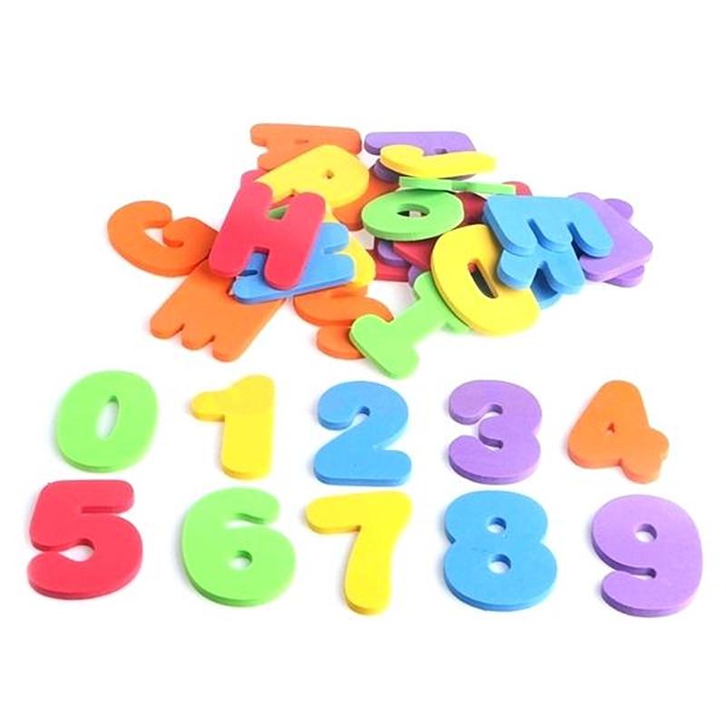 36PcsSet Alphanumeric Letter Bath Toy 3D Puzzle Baby Bath Toys Soft EVA Kids Baby Water Toys For Bathroom Early Educational Toy