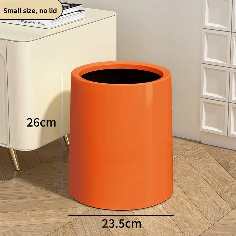 Nordic Double Layer Round Tra Can for Office Living Room Bedroom Kitchen Batoom Simple Creative Home Use Waste Bin