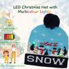 LED Knitted Christmas Hat with Light Up Feature for Kids and Adults, Ideal for New Year and Christmas Decoration