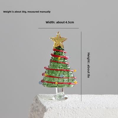 Glass Handicrafts Ornaments Christmas Gifts Glass Wrapped Christmas Trees Boshan Desktop Decoration Gifts
