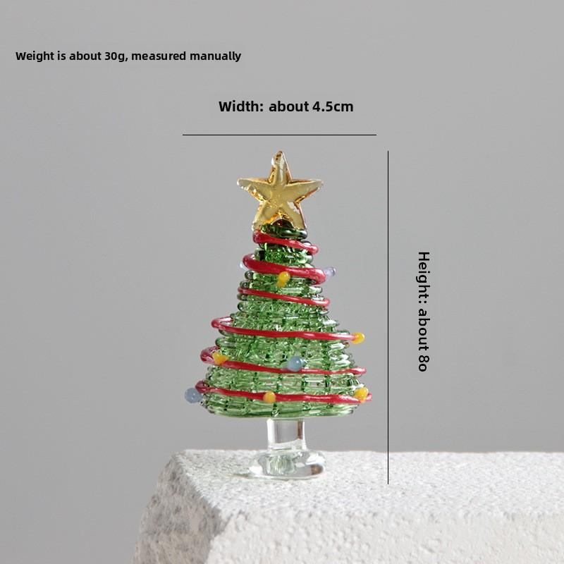 

Glass Handicrafts Ornaments Christmas Gifts Glass Wrapped Christmas Trees Boshan Desktop Decoration Gifts