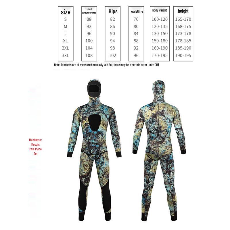 3MM Full-Length Dive Suit for Cold Water and Surfing
