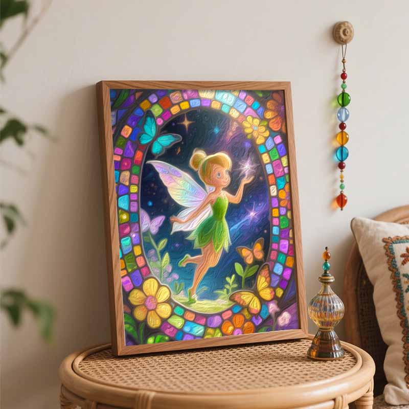 Disney Fairy Oil Painting Hand Painting Coloring Painting Handmade Diy Home Decoration Gift