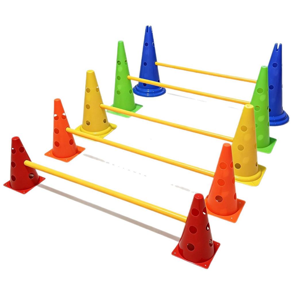 Multi-Functional Football Training Cones 23-50cm with Holes - Versatile Marker Obstacle Poles