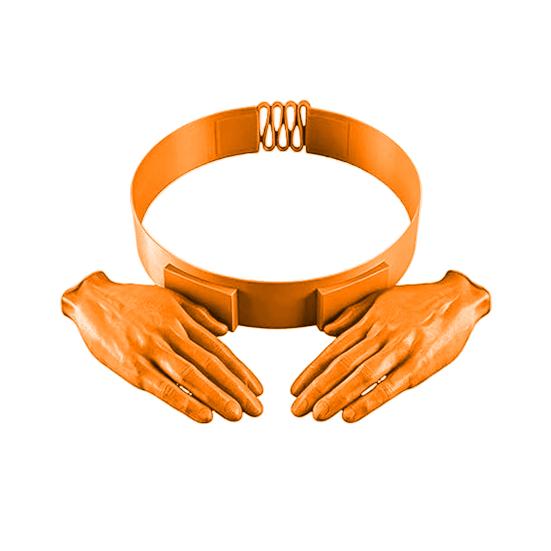 

Солнцезащитная шляпа Ультралегкая Регулируемая посадка Летняя шляпа в форме ладони Визор-повязка на голову для защиты от солнца на улице S оранжевый