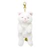 Sunlemon Knee Cat Sleeping Keychain Persian White 8 X 10 X 24 Cm Bag Charm Keychain Cute Animal Cat P-1963