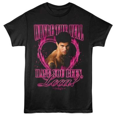 Twilight - Loca Flames Alt Color - Front Print Adult Solid T-Shirt - Black