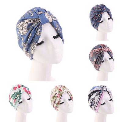 Headscarf Cap Muslim Hat Chemotherapy Cap Turban Hat Women's Style Lining Satin