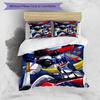 3pcs UFO Robo Grendizer pattern bedding set duvet cover set includes duvet cover &pillowcases, perfect all season bedroom decoration & gift