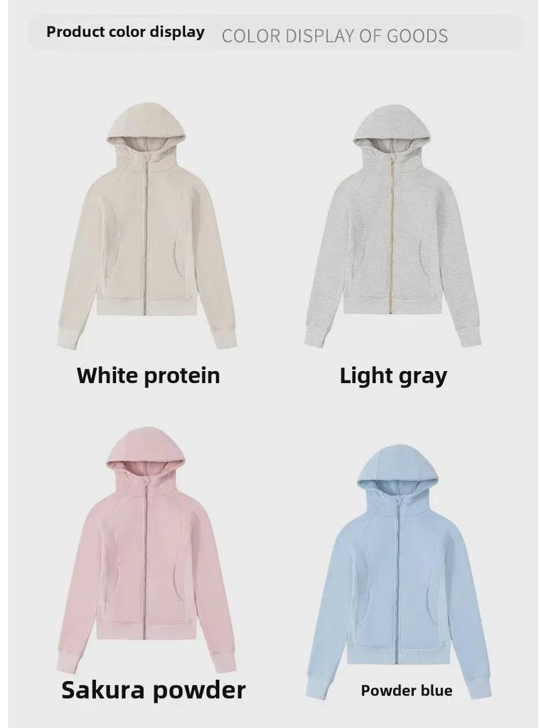 Sweat à capuche scuba slim pour femme – Doublure chaude en velours pour les sports d'automne et d'hiver ou le yoga