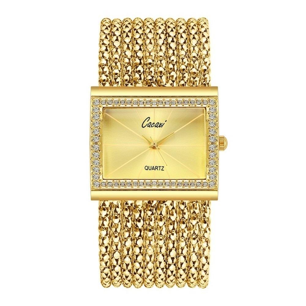 Luxus Quarz Armbanduhr Stahlarmband Quadratisches Zifferblatt Armbanduhr Quarzwerk Strass-Dekor Damen Armbanduhr für Frauen