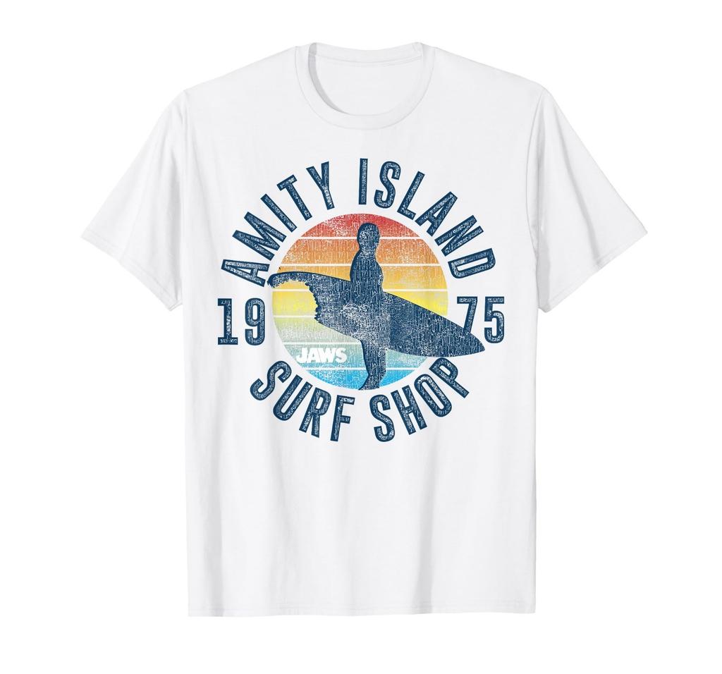 Jaws Amity Island Surf Board T-Shirt Mens Womens Tees Top
