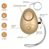 Anti-loss Loud Siren Personal Alarm LED Flashlight Egg-shaped Security Alarm 130dB Sound Security Protection Lone Workers