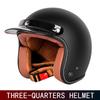 Warm three-quarters retro helmet for men and women motorcycle winter warm cruise American 3/4 half helmet.
