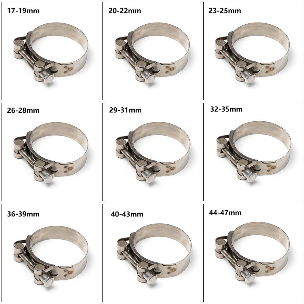 Stainless Steel Strengthens The Clamp Hose Clamp Circular Air Water Pipe Fuel Hose Clips Of Water Pipe Fasteners Clamps 20 Sizes