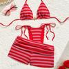 Nuovo Bikini Costume da Bagno Stile Europeo e Americano Donna Costume a Pezzi Separati Pantaloncini a Vita Alta Decorazione con Paillettes Stella Marina Vacanza Spiaggia Nuoto