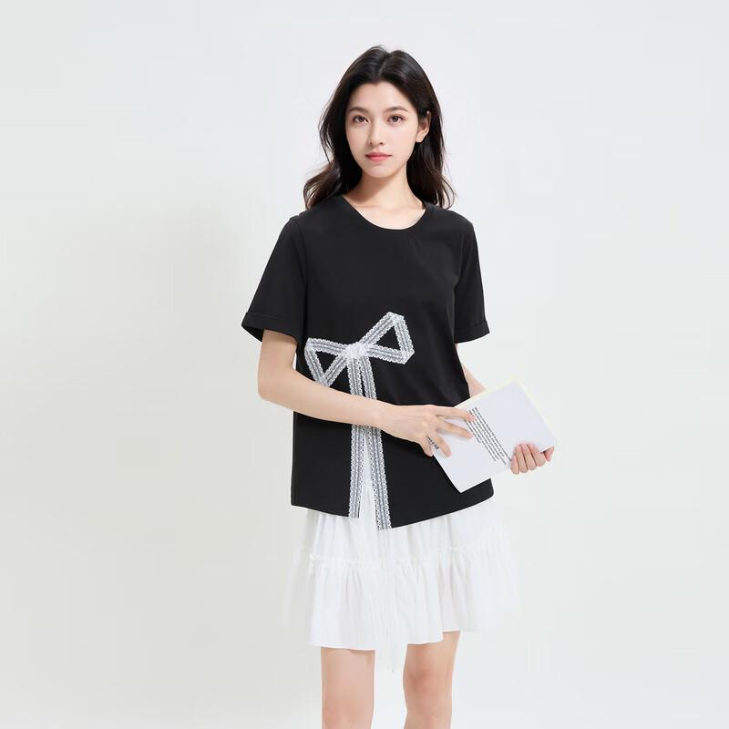 

San Cai 2025 Autumn Plus Size Women s Round Neck Short Sleeve T-Shirt 2XL 175/100B