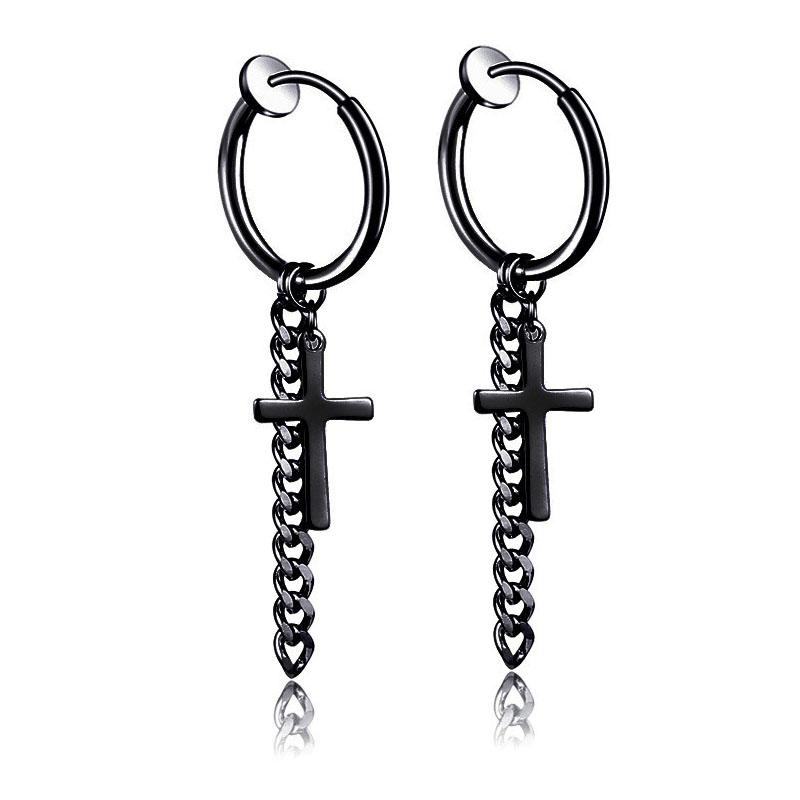 New Arrival Stainless Steel Stud Earrings Cross Star Scorpion Tassel For Women Men Fashion Hip Hop Ear Jewelry Gifts