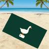 A Beach Towel Featuring a Cross-Species Dialogue Theme, Designed for The Goose Festival. It Is Soft,Special Effects Green Screen