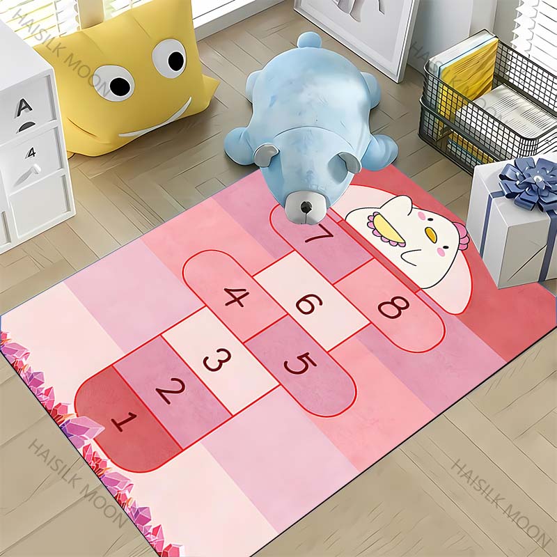 Alfombra Rayuela Multitalla Juego Infantil Antideslizante Alfombra de Piso Adecuada para Sala de Estar Habitación Infantil Disponible en Todas las Estaciones