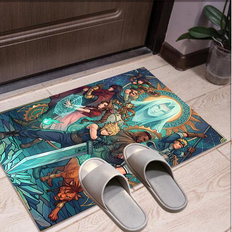 Final Fantasy Pattern Rug, Indoor/Outdoor Mat, for Picnic, Gameroom, Bedroom, Office, Living Room, Home Decor Carpet, Birthday Gift
