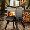 Campingkocher Faltbarer Campingofen Holzofen Tragbarer Holzkocher Camping-Gadgets für Barbecue Kochen von Wasser Kochen