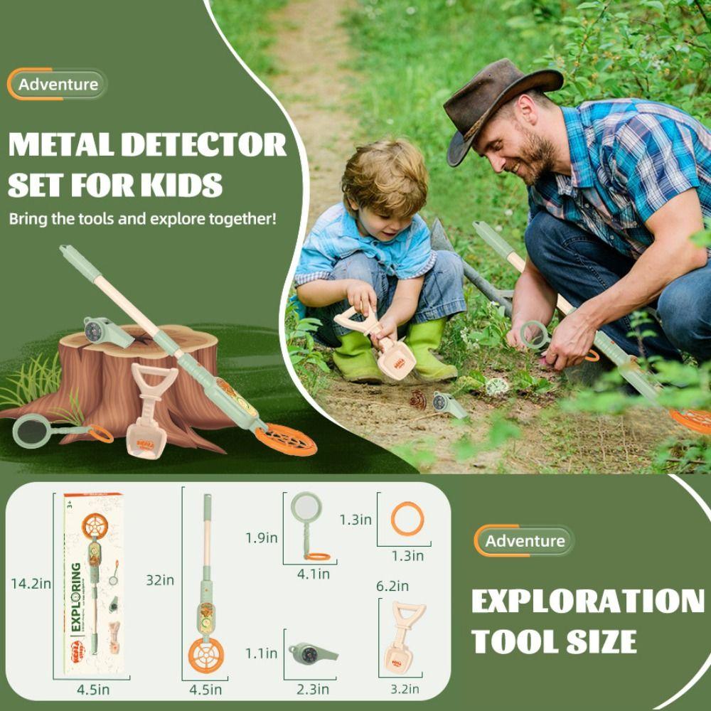 Audio Alarm Metal Detector Adjustable Length Kids Explorer Toy Lawn Exploration