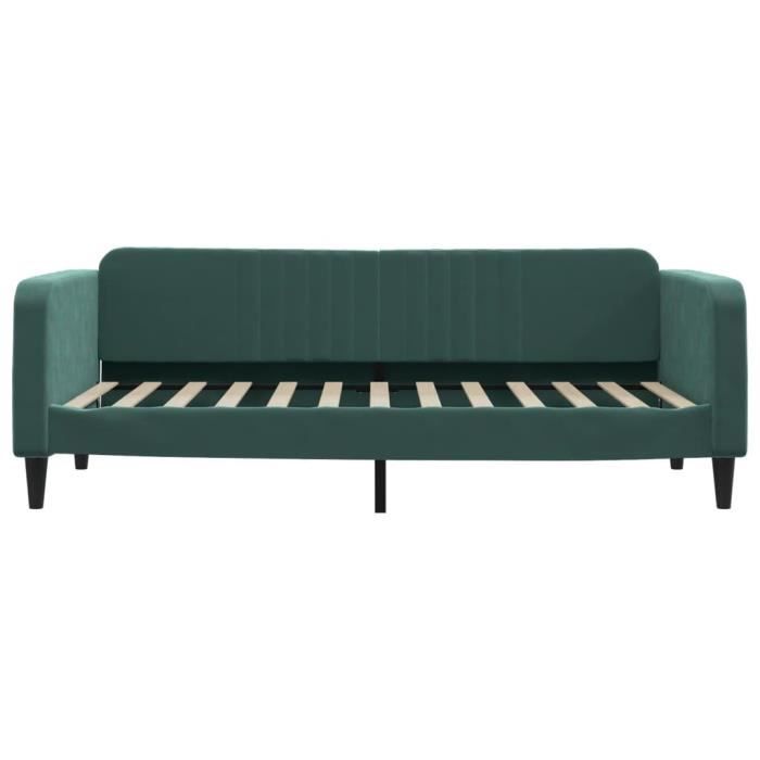 VidaXL Lit de repos vert foncé 100x200 cm velours 354095