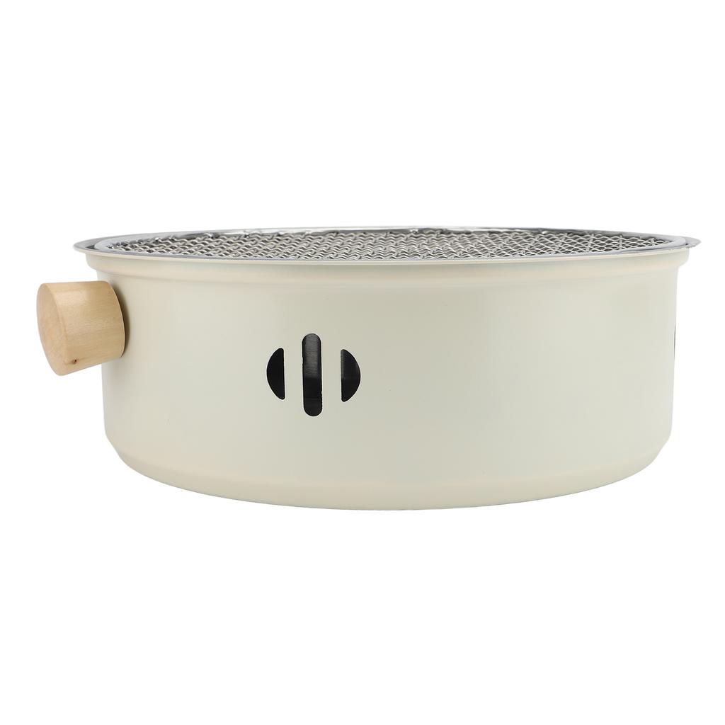 11.02in Charcoal BBQ Grill Round Portable Tabletop Barbecue Grill for for Outdoors Camping Picnic Indoor Cooking Tea