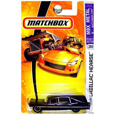 Black HEARSE Matchbox City Action Cadillac Hearse Scale Collectible Die Cast Car Model '63 164